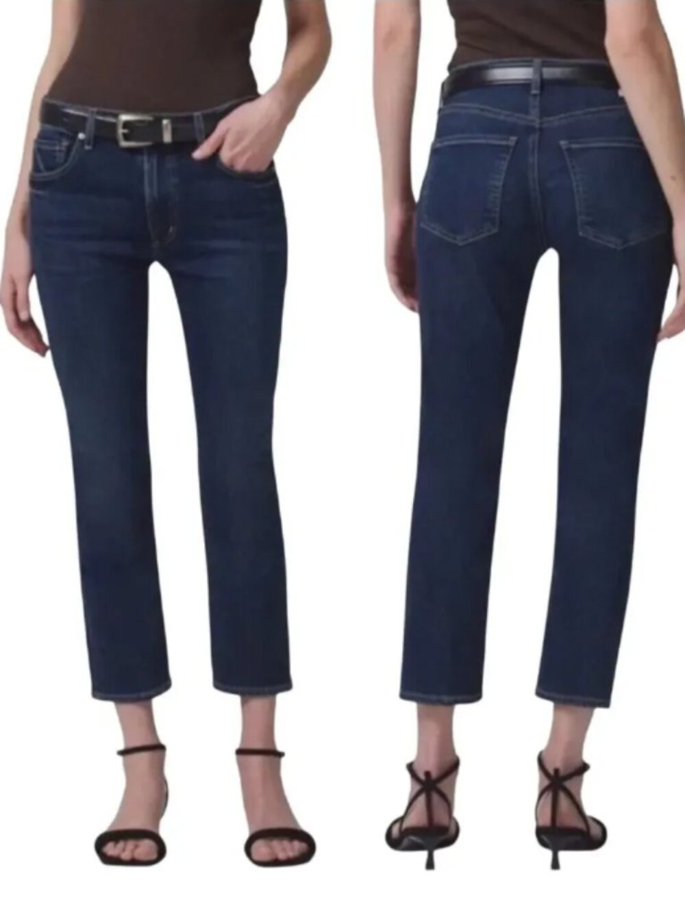 Citizens of Humanity Womens |32| Isola Dark Wash Straight Crop